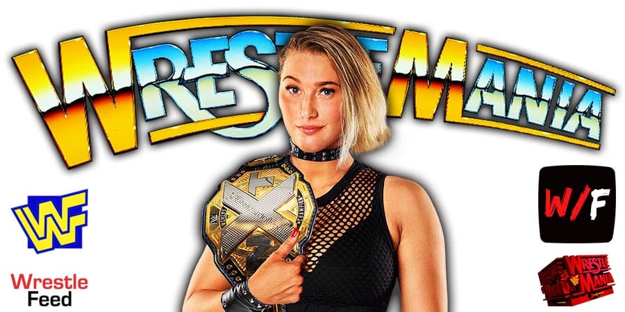 Rhea Ripley WrestleMania 37 Title Match WrestleFeed App
