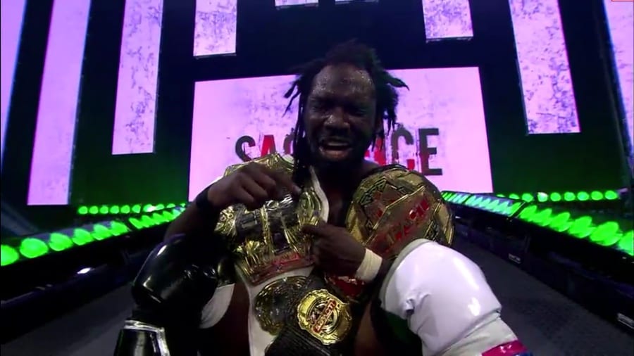 Rich Swann Becomes Undisputed Impact Wrestling World Champion TNA World Heavyweight Champion Sacrifice 2021