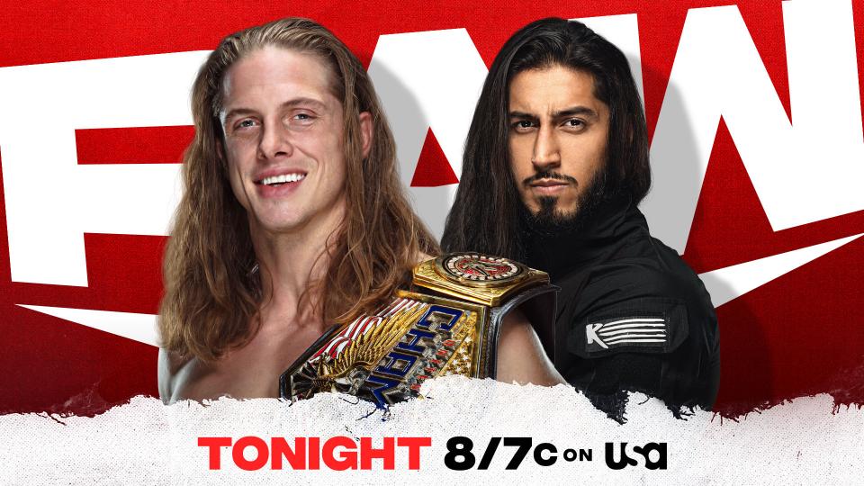 Riddle vs Mustafa Ali United States Championship Match RAW Graphic