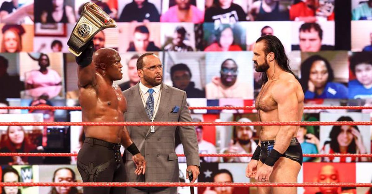 WWE Champion Bobby Lashley Drew McIntyre Face To Face WWE RAW March 2021
