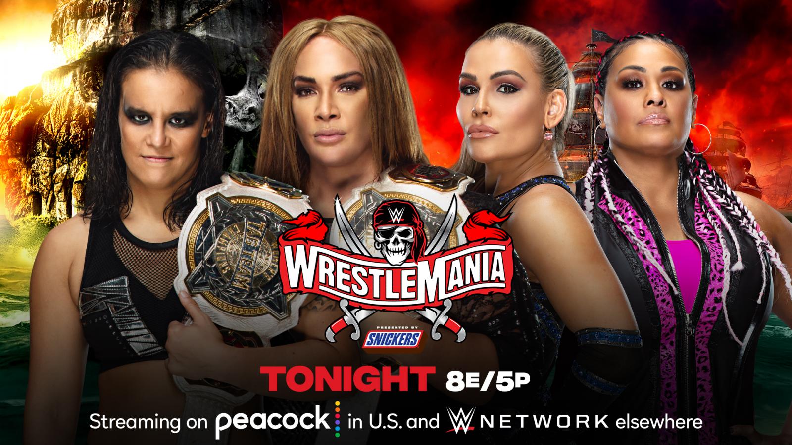 Nia Jax & Shayna Baszler vs Natalya & Tamina WrestleMania 37