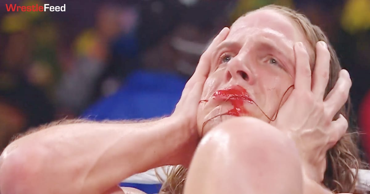 Riddle Bleeding From The Mouth WrestleMania 37 WrestleFeed App