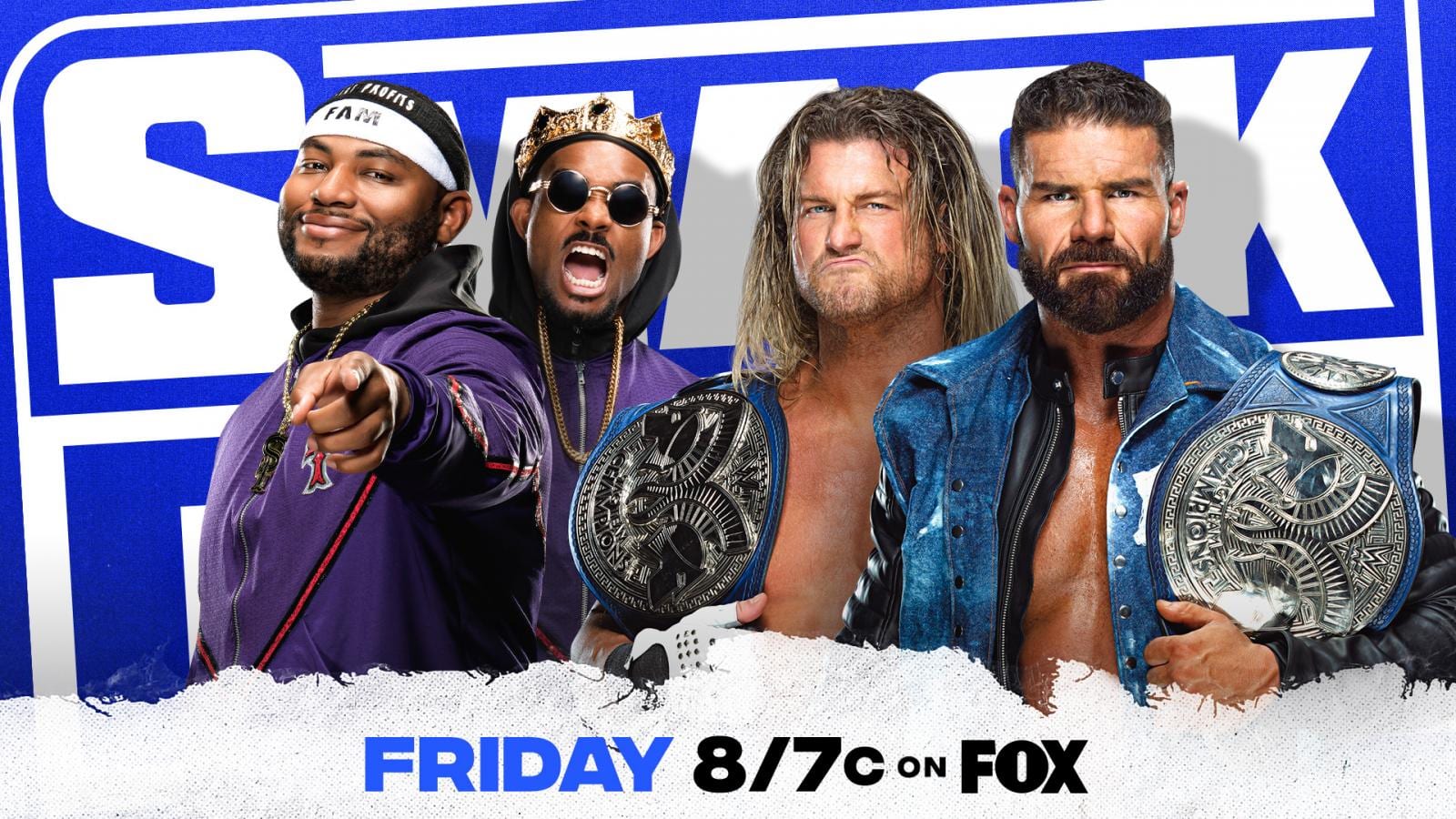 Street Profits vs Dolph Ziggler Robert Roode SmackDown Tag Team Championship Match Graphic