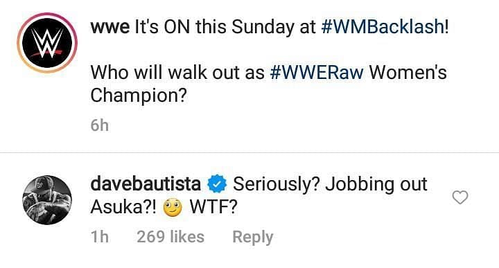 Batista Complains About WWE Jobbing Out Asuka