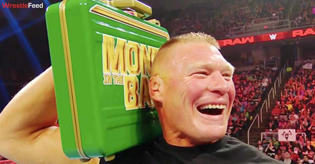 Brock Lesnar Money In The Bank Briefcase Laughing Happy WrestleFeed App