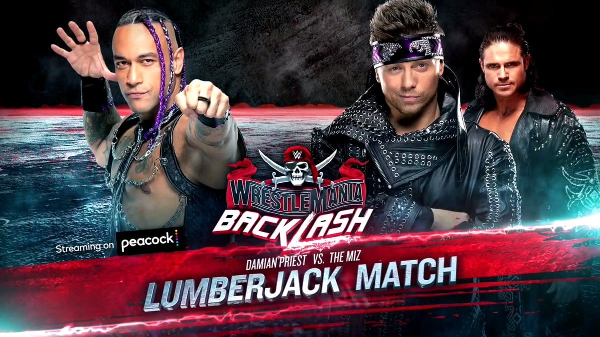 Damian Priest vs The Miz Lumberjack Match WrestleMania Backlash