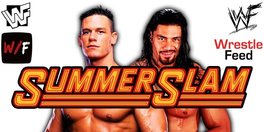 John Cena vs Roman Reigns WWE SummerSlam 2021 WrestleFeed App