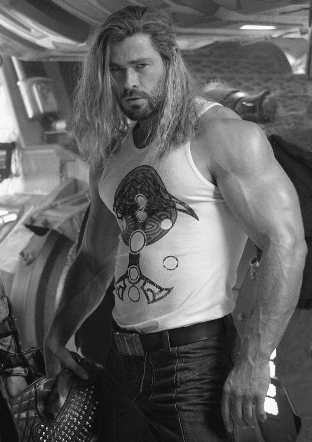 Chris Hemsworth Long Hair Big Arms Muscles