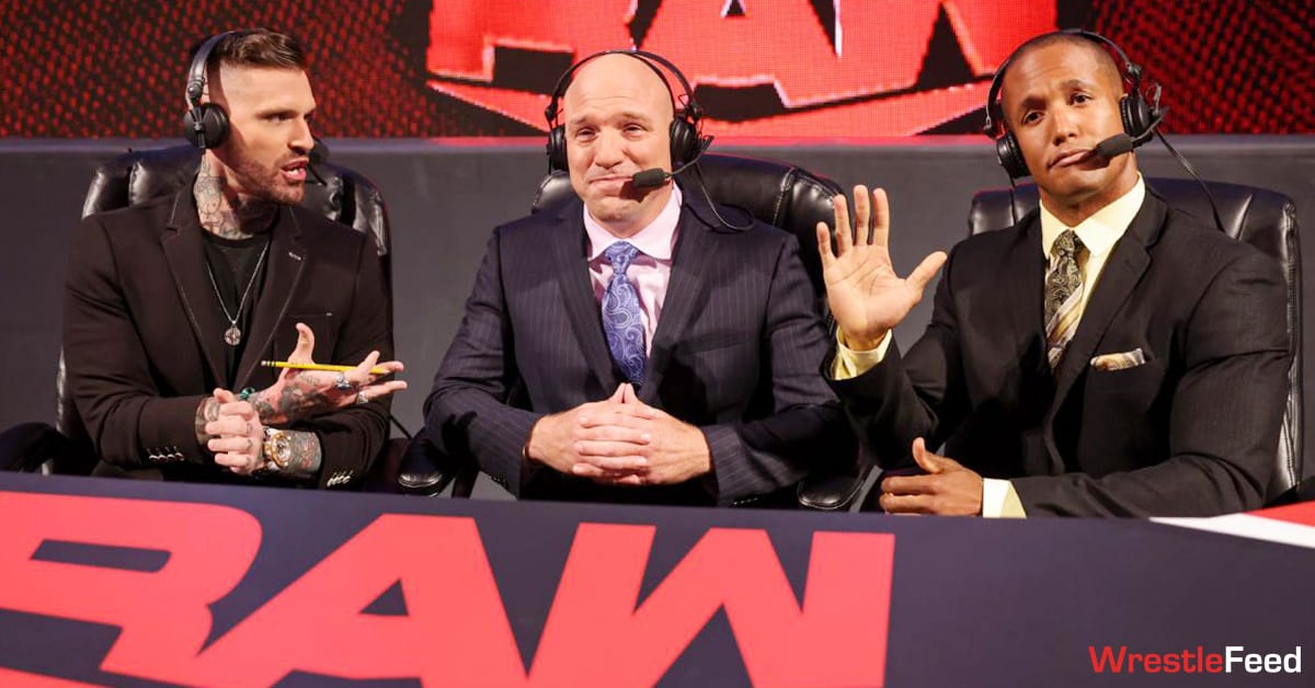 Corey Graves Jimmy Smith Byron Saxton WWE RAW Commentary Announce Team WrestleFeed App