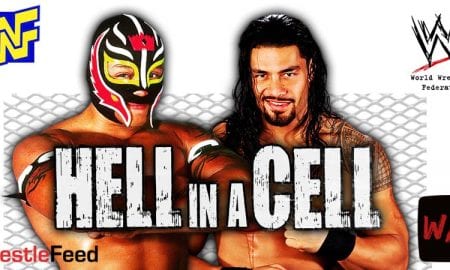 Rey Mysterio vs. Roman Reigns Hell In A Cell 2021 WrestleFeed App
