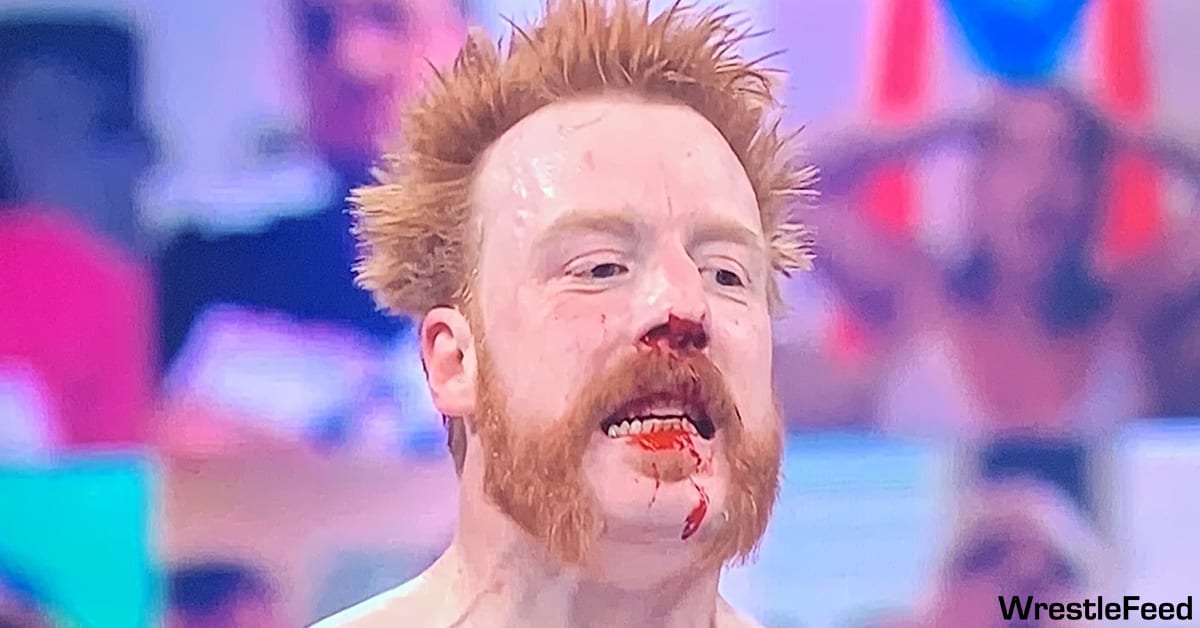 Sheamus Nose Broken Bleeding WWE RAW WrestleFeed App