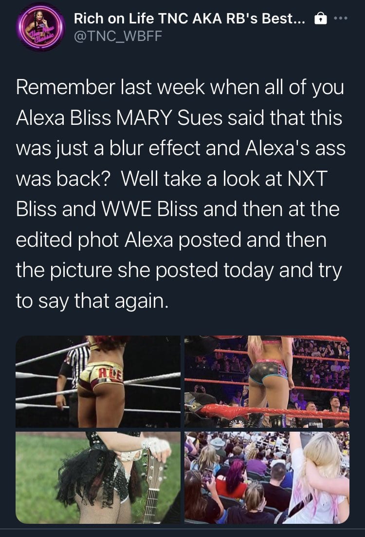 Fan Body Shames Alexa Bliss