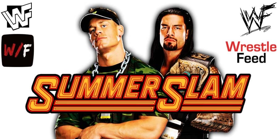 John Cena vs Roman Reigns WWE SummerSlam 2021 Match WrestleFeed App