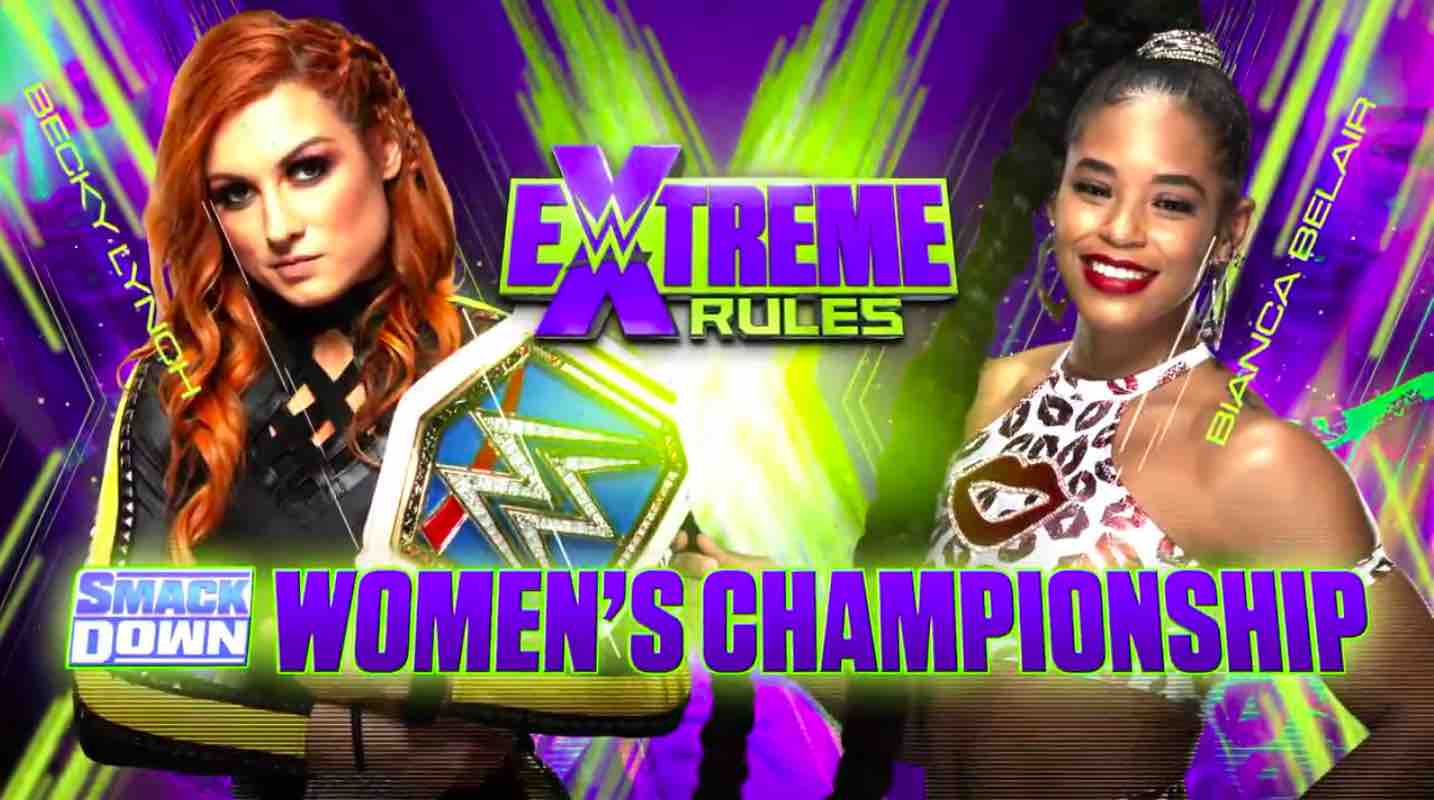 Becky Lynch vs Bianca Belair WWE Extreme Rules 2021 Graphic