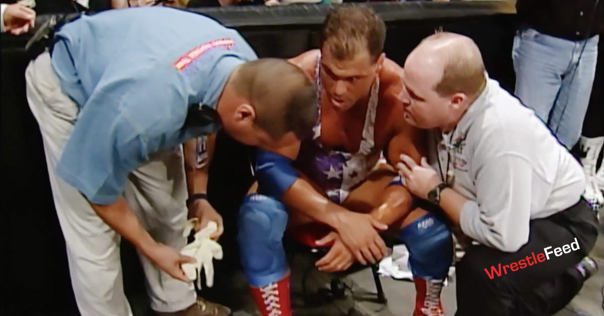 Kurt Angle Knocked Out Concussion WWE WWF SummerSlam 2000 PPV WrestleFeed App