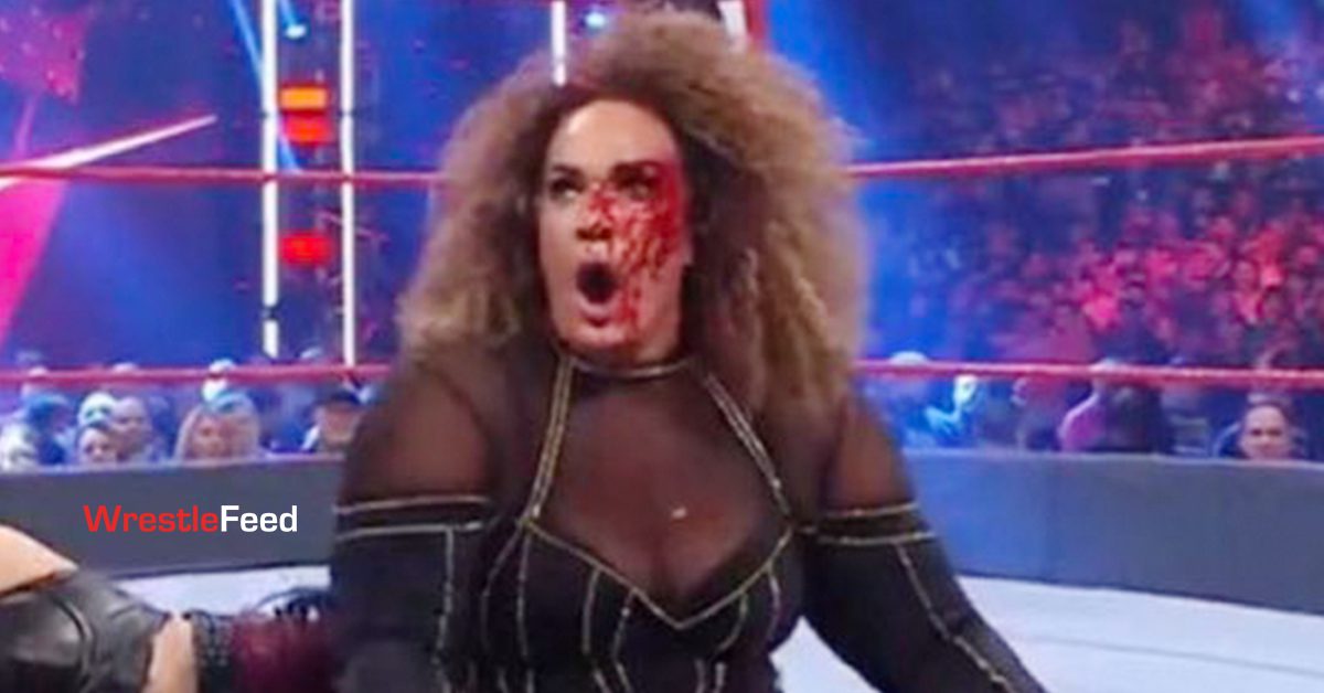 Nia Jax Busted Open Bleeding Rhea Ripley Match On WWE RAW August 2021 WrestleFeed App
