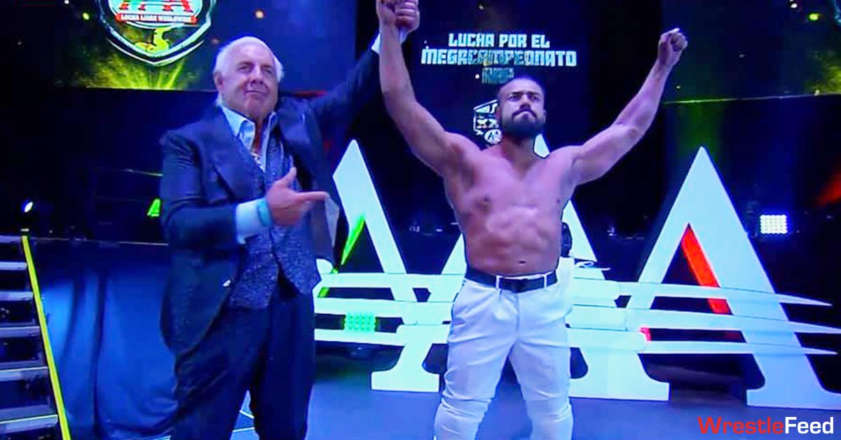 Ric Flair Andrade El Idolo AAA TripleMania 2021 WrestleFeed App