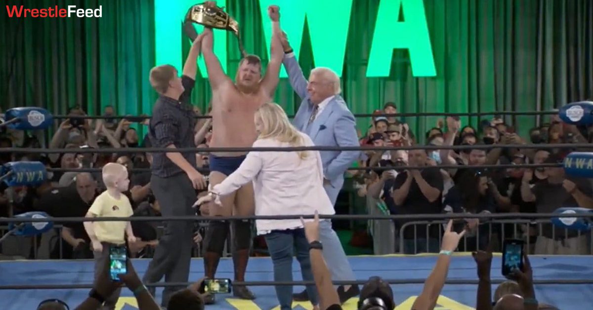 Trevor Murdoch NWA Worlds Heavyweight Champion at NWA 73 August 2021 Ric Flair WrestleFeed App