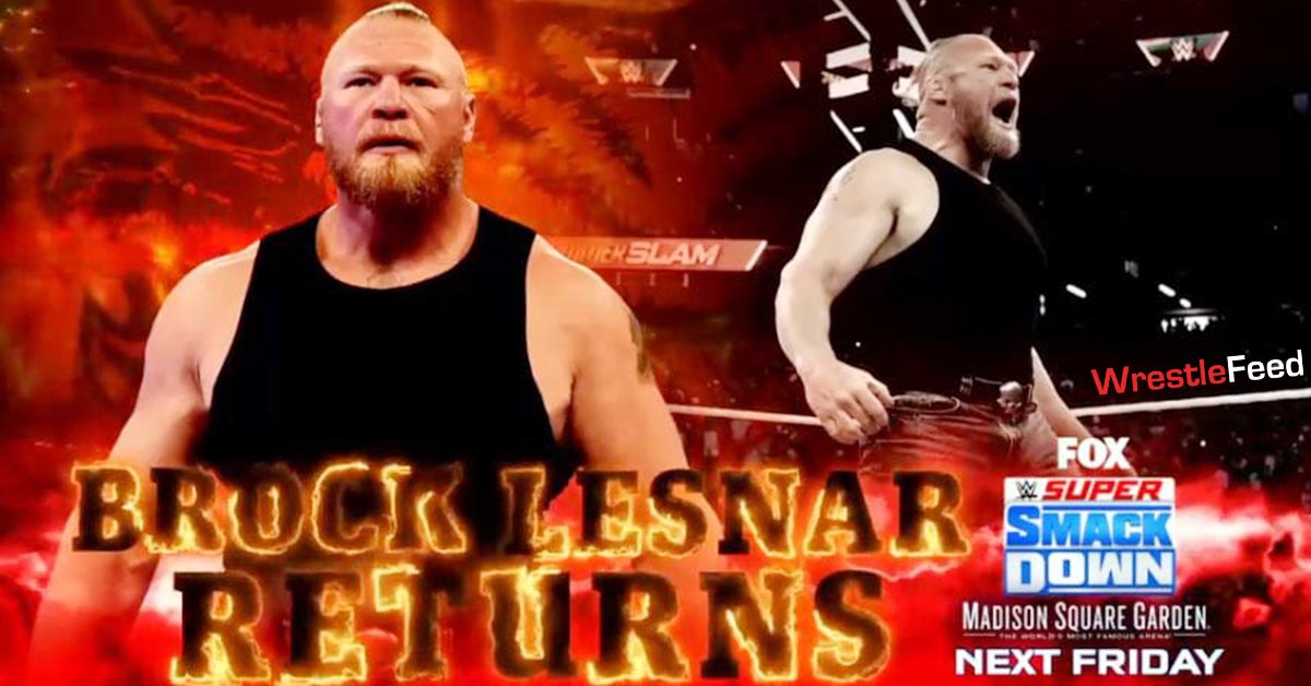 Brock Lesnar Returns Graphic WWE Super SmackDown MSG Madison Square Garden September 2021 WrestleFeed App