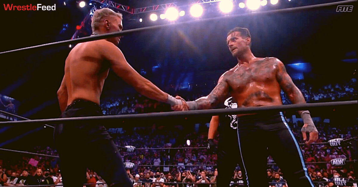 CM Punk Darby Allin Shake Hands AEW All Out 2021 WrestleFeed App