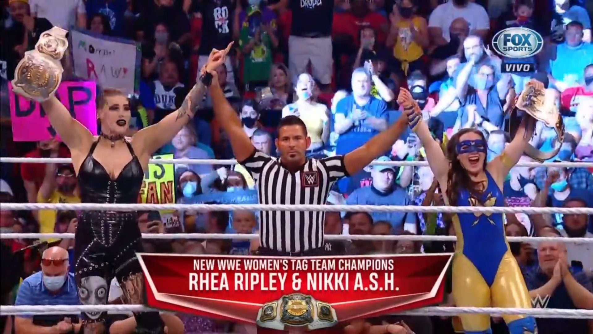 Rhea Ripley Nikki ASH Win WWE Women's Tag Team Championship