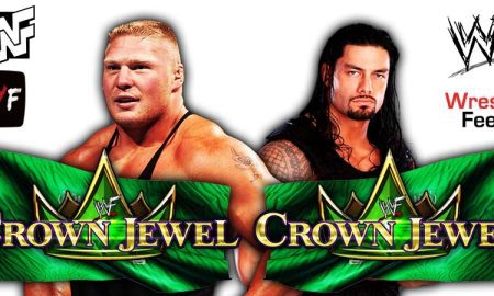 Brock Lesnar vs Roman Reigns WWE Crown Jewel 2021 PPV Match WrestleFeed App
