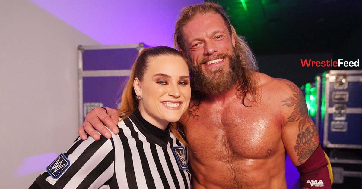 Female WWE Referee Jessika Carr Edge Backstage At Crown Jewel 2021 Saudi Arabia WrestleFeed App