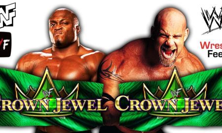 Goldberg defeats Bobby Lashley at Crown Jewel 2021 WrestleFeed App