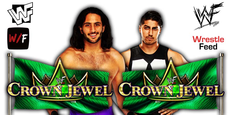 Mansoor beat Mustafa Ali at WWE Crown Jewel 2021 WrestleFeed App