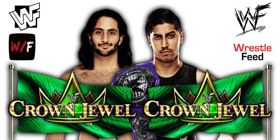 Mansoor vs Mustafa Ali Crown Jewel 2021 WrestleFeed App