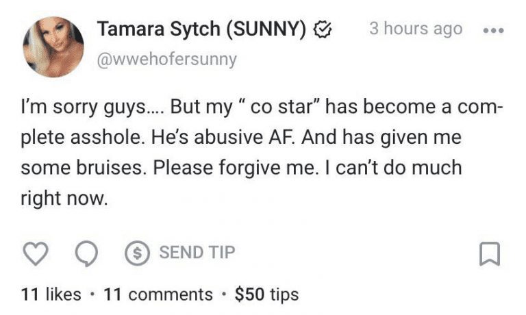 Sunny Facing Abuse From Adult Content Only Fans Co-Star