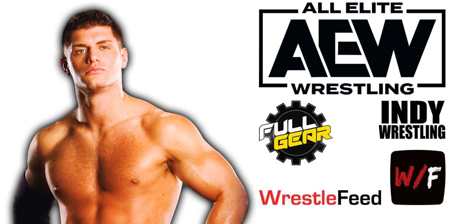 Cody Rhodes AEW Full Gear 2021 WrestleFeed App