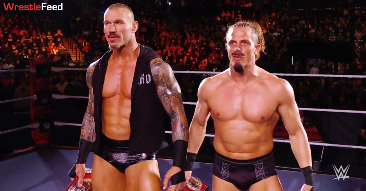 Matt Riddle dressed up as Randy Orton in trunks and fake beard mustache RAW After WWE Survivor Series 2021 WrestleFeed App