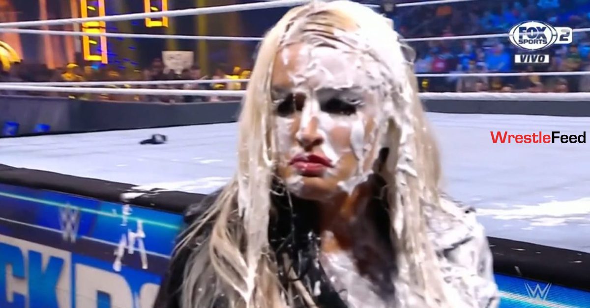 Toni Storm White Creamy Pie In Face WWE SmackDown WrestleFeed App
