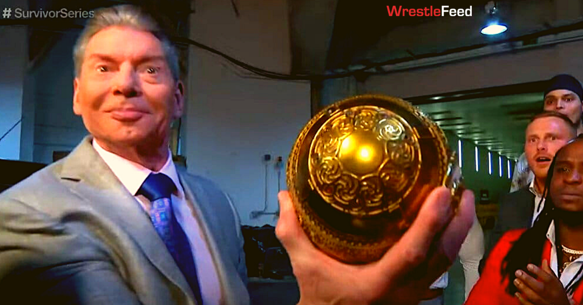Vince McMahon Golden Egg WWE Survivor Series 2021 Kickoff Show WrestleFeed App