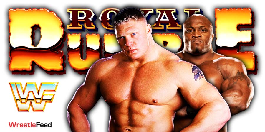 Brock Lesnar vs Bobby Lashley WWE Royal Rumble 2022 PPV Match WrestleFeed App