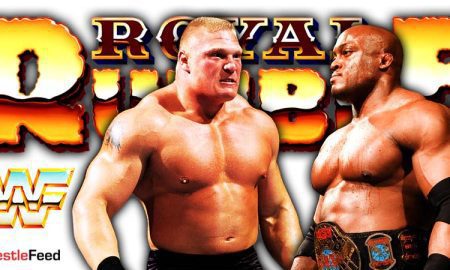 Brock Lesnar vs Bobby Lashley WWE Royal Rumble 2022 PPV WrestleFeed App