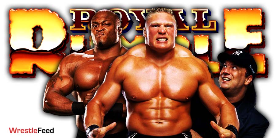 Brock Lesnar vs Bobby Lashley WWE Royal Rumble 2022 WrestleFeed App