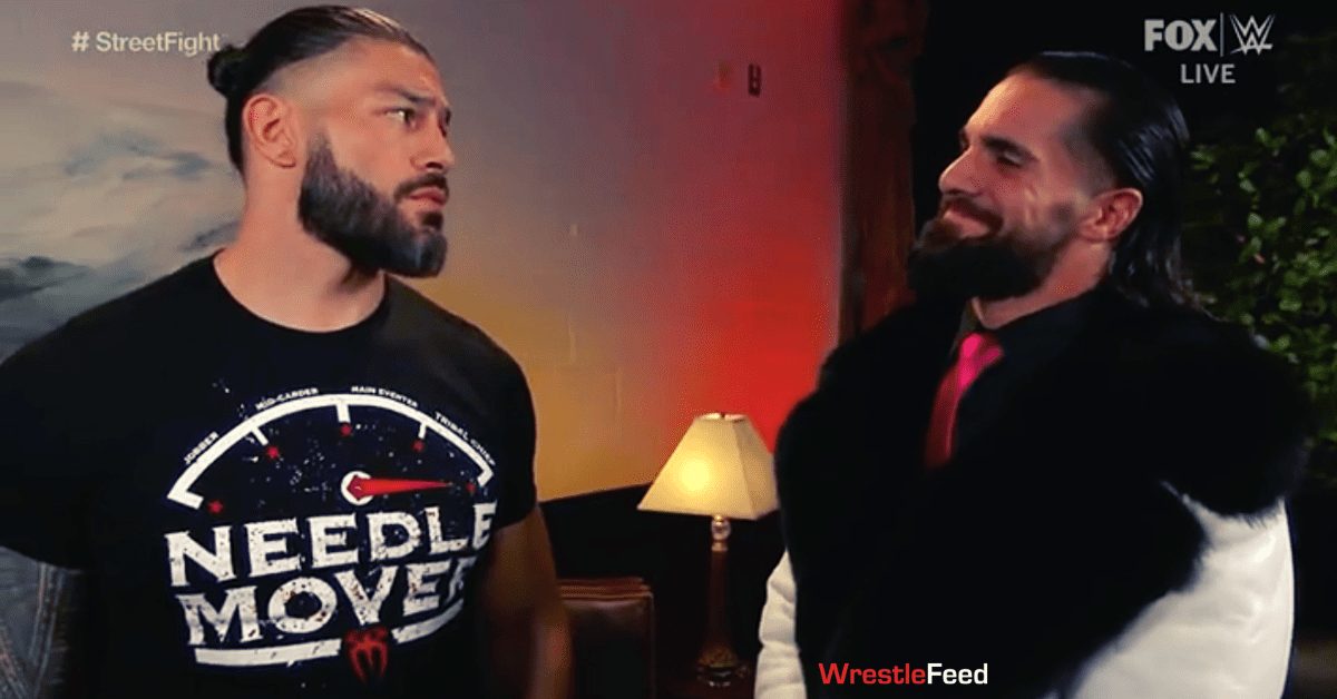 Roman Reigns Seth Rollins Backstage WWE SmackDown After Day 1 January 2022 WrestleFeed App