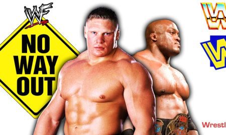 Brock Lesnar ends Bobby Lashley WWE Title reign Elimination Chamber 2022 WrestleFeed App