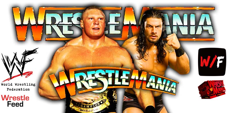 Brock Lesnar vs Roman Reigns Title Unification Bout WrestleMania 38 WrestleFeed App