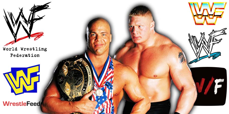 Kurt Angle & Brock Lesnar Article Pic WrestleFeed App
