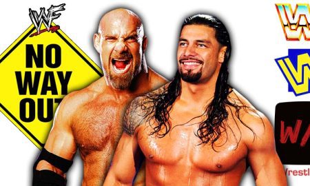 Roman Reigns defeats Goldberg at WWE Elimination Chamber 2022 WrestleFeed App