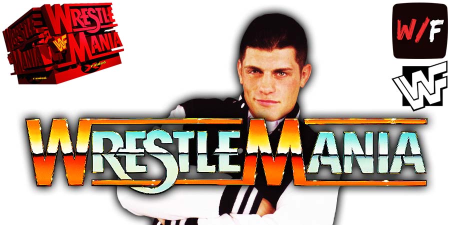 Cody Rhodes WWE WrestleMania 38 Match WrestleFeed App