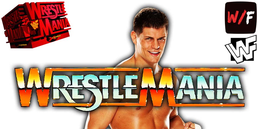 Cody Rhodes WWE WrestleMania 38 WrestleFeed App