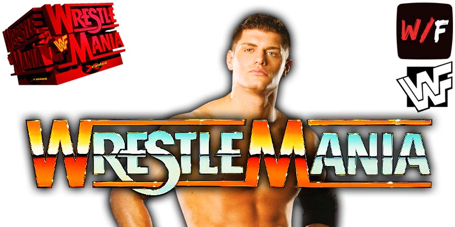 Cody Rhodes WrestleMania 38 Return WrestleFeed App