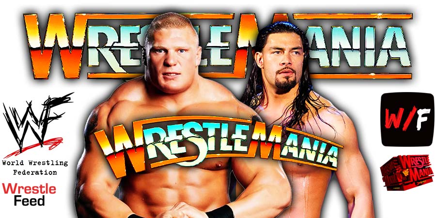 Roman Reigns vs Brock Lesnar WrestleMania 38 Title Unification WrestleFeed App