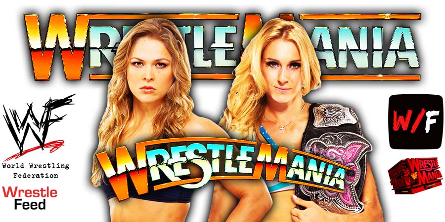 Ronda Rousey vs Charlotte Flair WrestleMania 38 Match WrestleFeed App