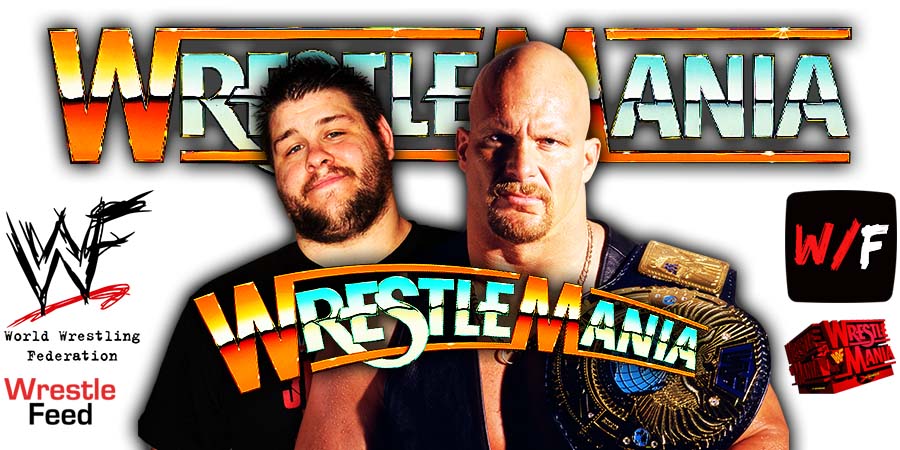 Stone Cold Steve Austin Kevin Owens WrestleMania 38 Fight Scene WrestleFeed App
