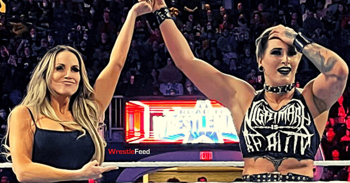 Trish Stratus Rhea Ripley WWE Live Event March 27 2022 Toronto Ontario Canada WrestleFeed App